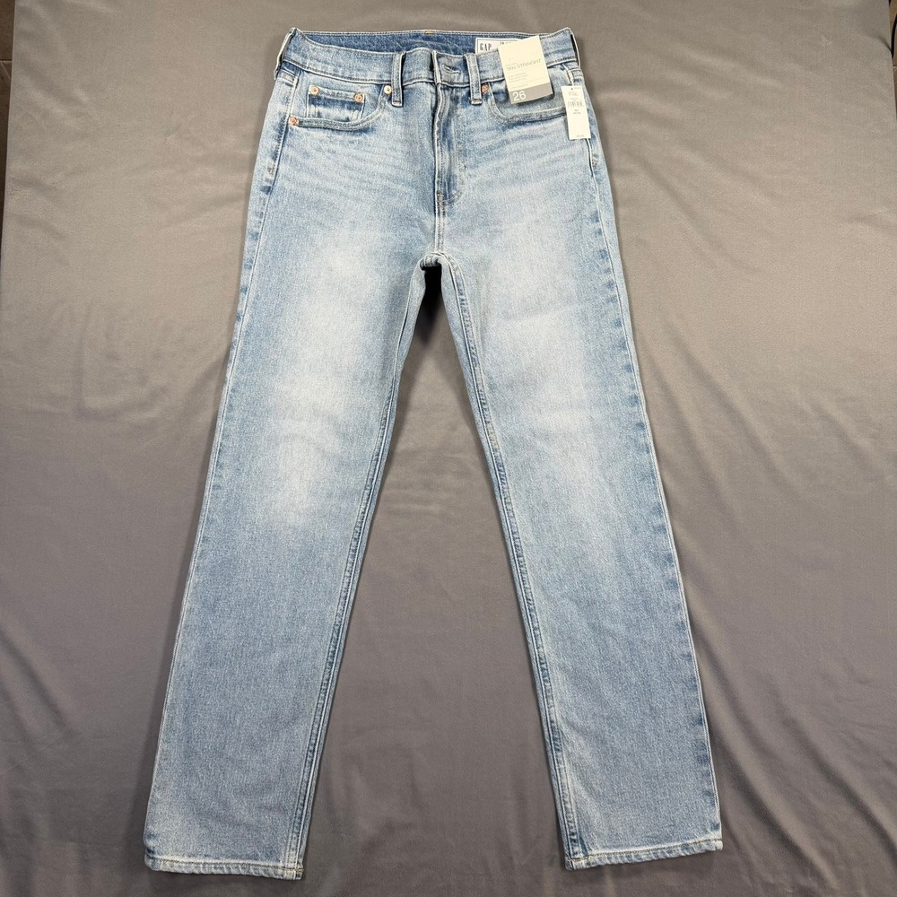 Gap '90s Straight Women 26/2P Light Blue High Rise Denim Jeans Casual